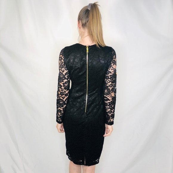 Nicole Miller Black Lace Butterfly Dress 0878 - Picture 5 of 8